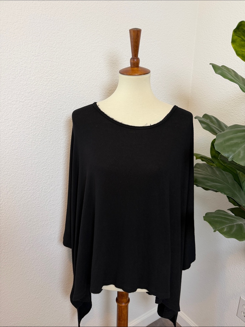 Truly Madly Deeply Urban Outfitters Black Draped Top